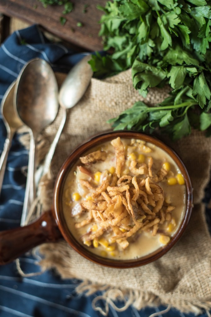 Potato Corn Chowder with Bacon | @gogogogourmet