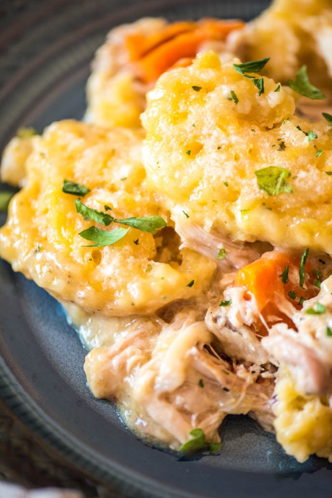 Chicken and Dumplings Slow Cooker Recipe | @gogogogourmet