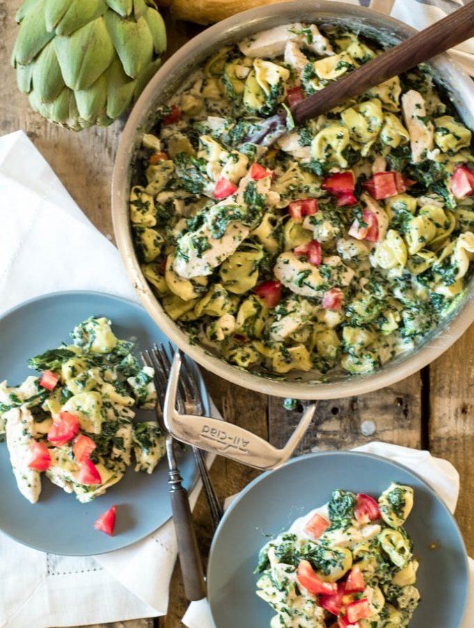 Spinach Artichoke Dip One Pot Pasta | @gogogogourmet