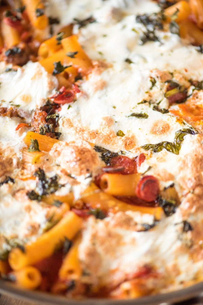 Cheesy Pizza Pasta Bake Recipe | @gogogogourmet