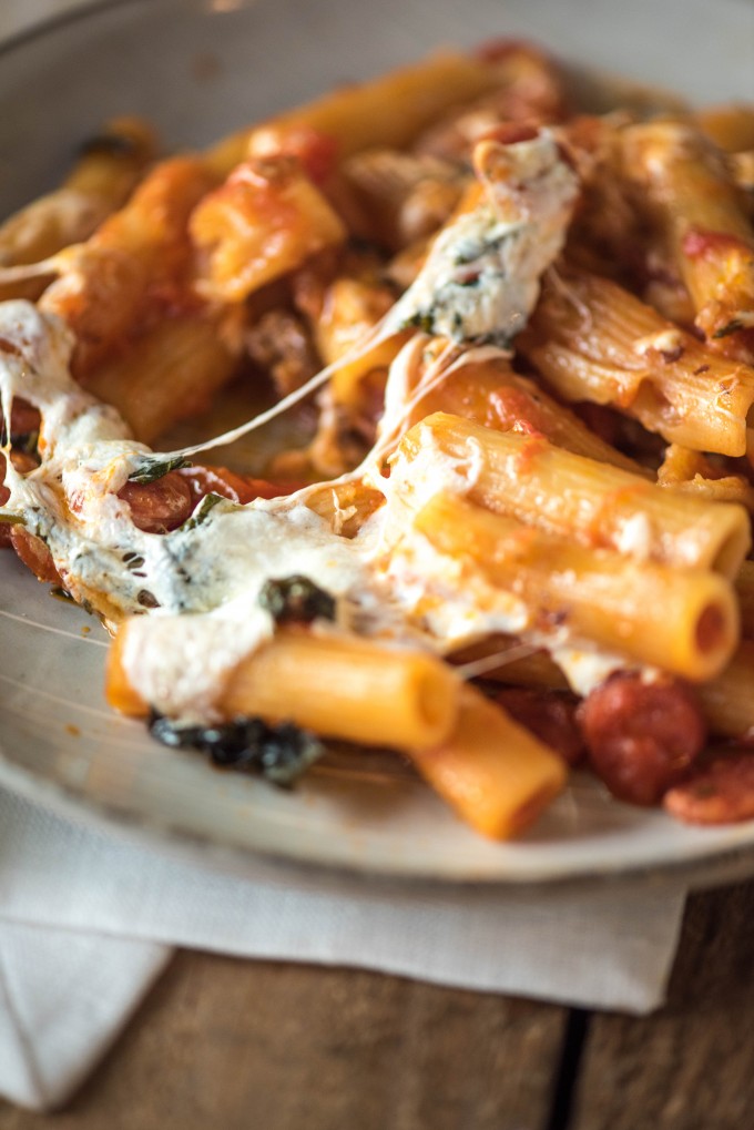 Pasta Pizza Bake | @gogogogourmet