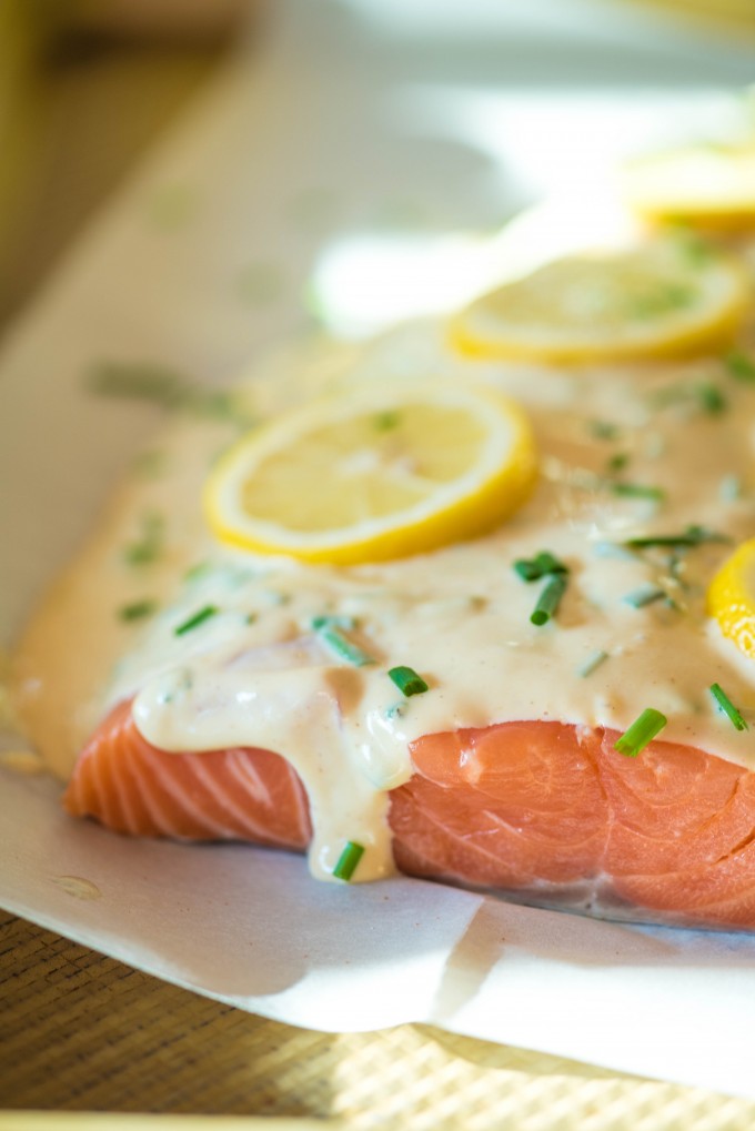 Simple and easy oven baked lemon salmon recipe | @gogogogourmet