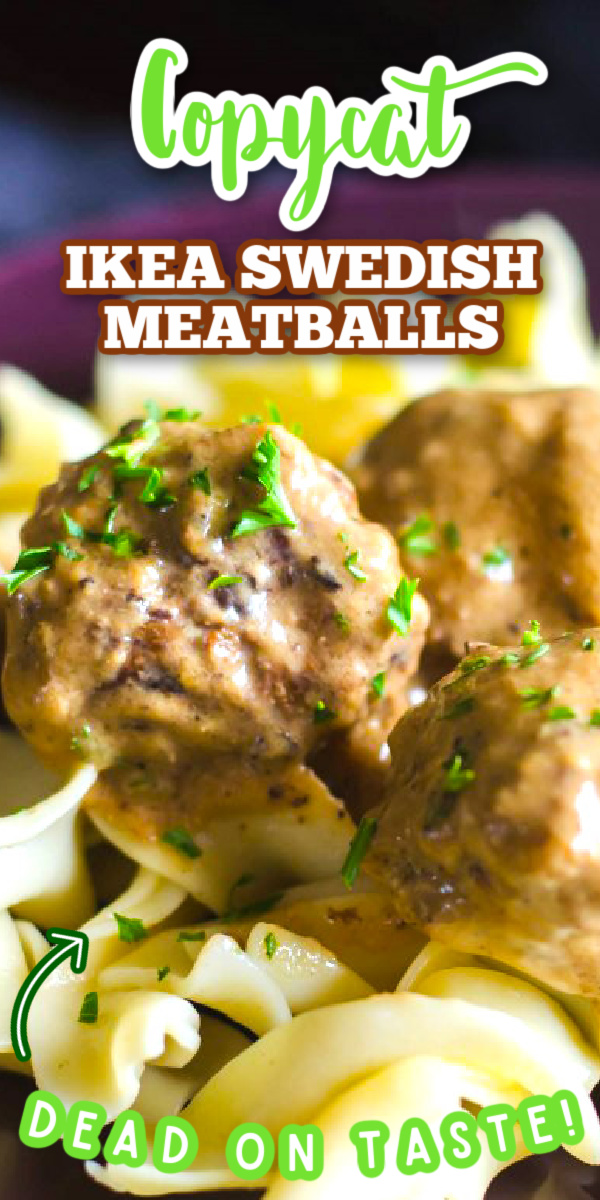This Ikea Swedish Meatballs recipe is the perfect copycat for the tender little meatballs in delicious gravy at Ikea! Comfort food dinners has never been as easy as this! You can make the sauce and then throw everything in the crockpot. Serve over mashed potatoes with some sour cream for a meal the whole family will love! #easycopycatrecipes #ikeaswedishmeatballs #easyweeknightmeals #gogogogourmet via @gogogogourmet