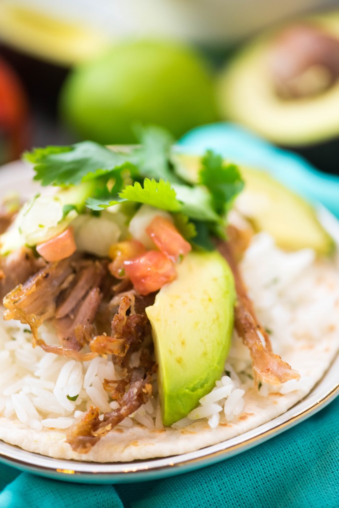 instant pot carnitas recipe in burrito