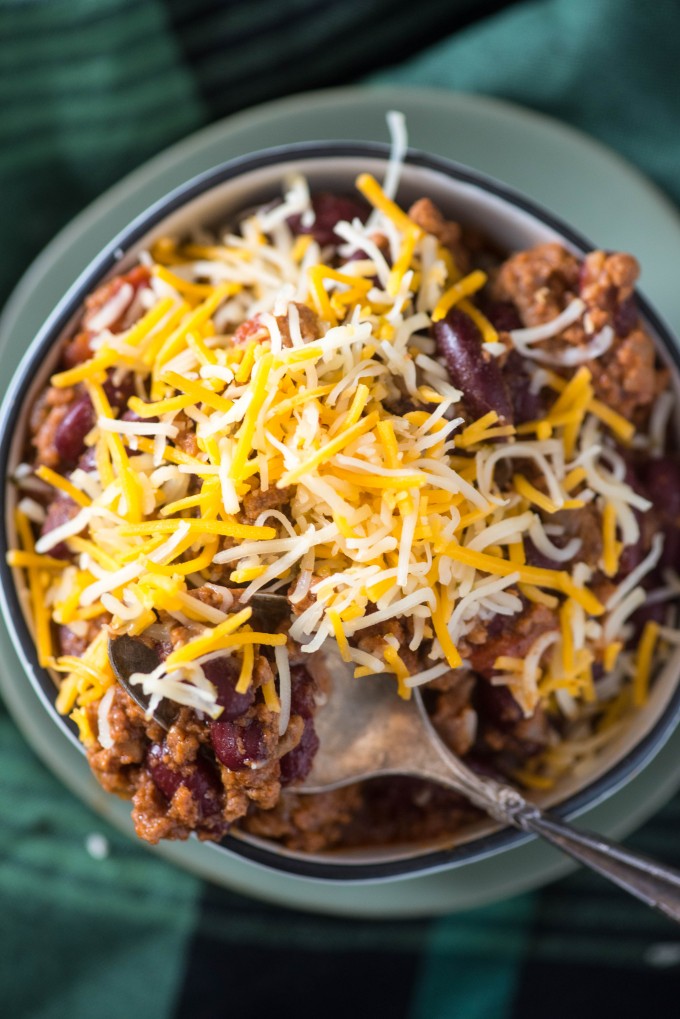 Instant Pot Ground Beef chili | @gogogogourmet