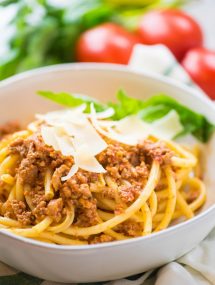 Spaghetti Bolognese done in the slow cooker
