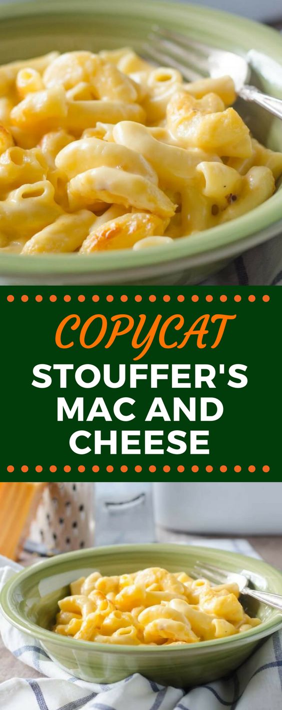 This Copycat Stouffer's Mac and Cheese recipe is the best comfort food hack! This creamy, cheesy dinner idea will leave you wanting more! #copycatrecipes #macandcheese #souffersmacandcheese #easydinnerrecipes #gogogogourmet