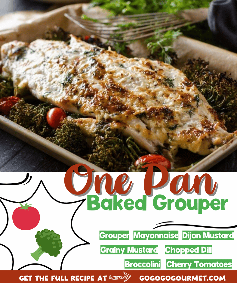 This One Pan Baked Grouper is the perfect fish recipe for Lent! It's baked right in the oven with a delicious sauce to make a flavorful meal that everyone will love! #fishfriday #lentendinner #seafoodrecipes #weeknightdinner #gogogogourmet via @gogogogourmet