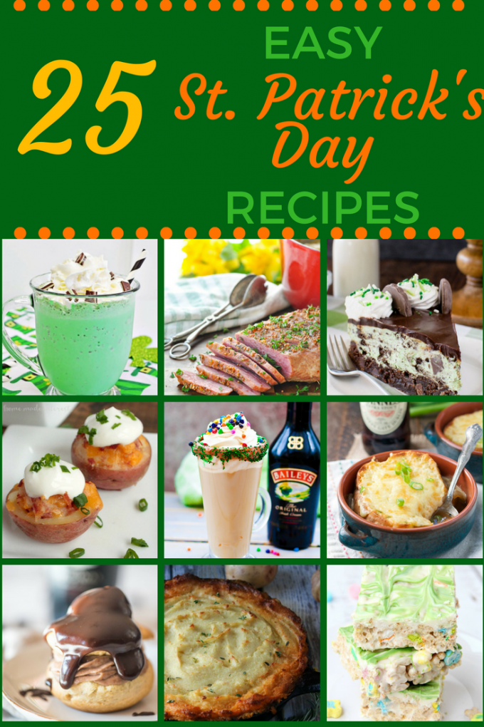 These are the best 25 easy St. Patrick's Day recipes! They range from appetizers to dinner and desserts, with everything in between. Traditional Irish recipes, and fun desserts for kids are all included! #stpatricksdayrecipes #stpattysdayfood #easystpattysdayrecipes #traditionalirishrecipes #gogogogourmet via @gogogogourmet