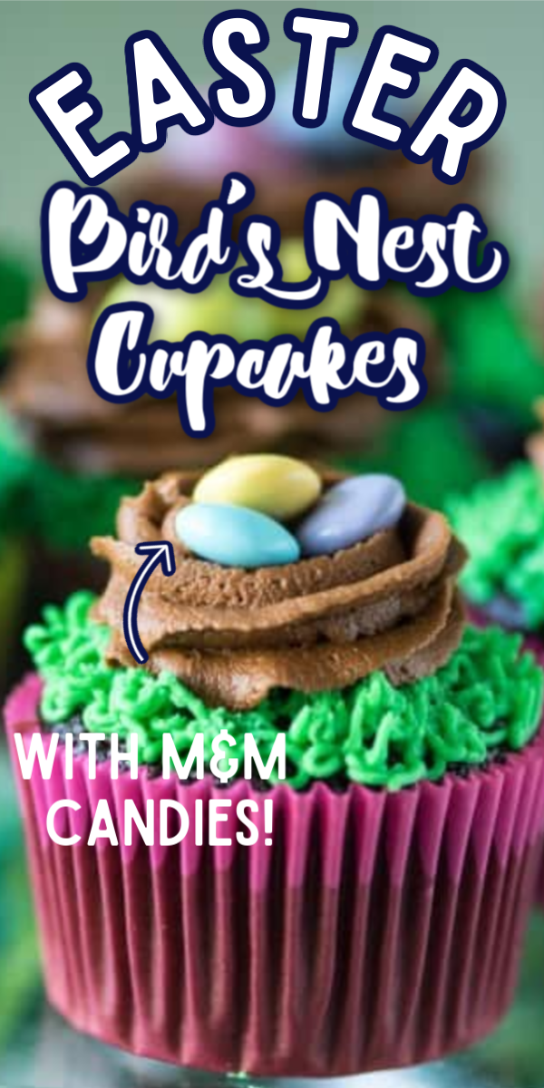 If you're looking for dessert ideas for Easter, this easy Bird's Nest Cupcakes recipe is it! The decoration is simple enough for kids to help with, yet elegant enough to put on a stand! #eastercupcakes #easterdessertideas #birdsnestcupcakes #easterbrunchideas #gogogogourmet via @gogogogourmet