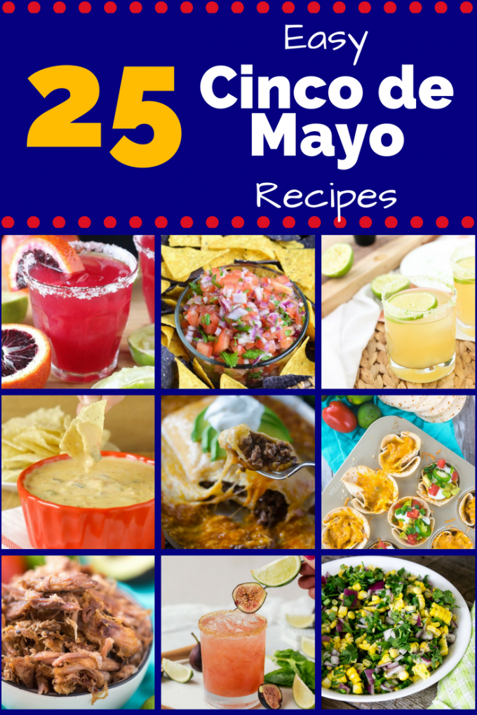 Whether you're cooking for a crowd or yourself, these 25 easy Cinco de Mayo Recipes are the best! With appetizers like queso and dips, and dinners like tacos and burritos, these authentic recipes will have your mouth watering! And don't forget about the fresh squeezed margaritas! #cincodemayorecipes #mexicanfood #easycincodemayorecipes #gogogogourmet