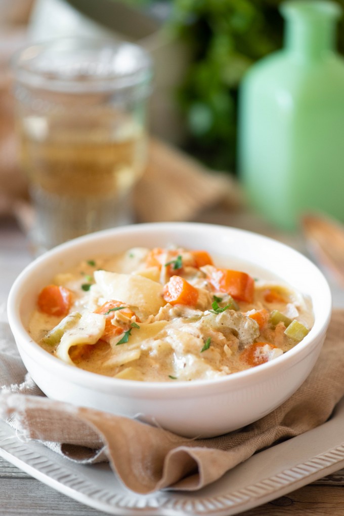 Easy Amish Chicken and Noodles in the Crockpot