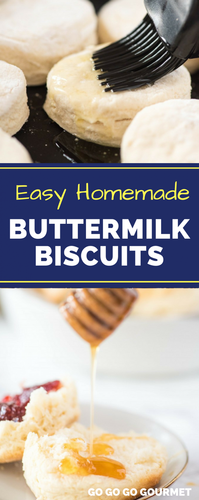 Move over Pioneer Woman, these are the best homemade buttermilk biscuits! Using self rising flour, buttermilk and butter, you will be amazed at how easy it is to make biscuits from scratch! #homemadebuttermilkbiscuits #easyhomemaderecipes #easybiscuitrecipe #gogogogourmet via @gogogogourmet