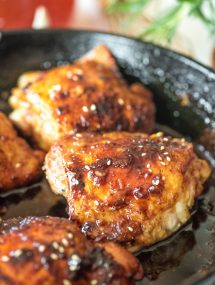 Honey Garlic Chicken Thighs are an easy chicken recipe, perfect for dinner any night of the week