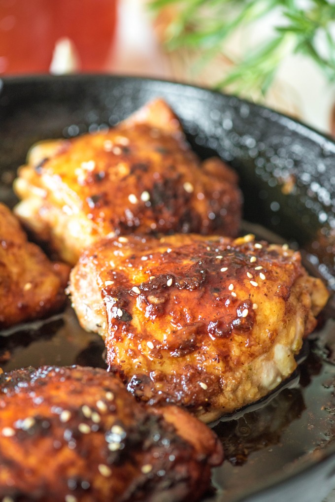 Honey Garlic Chicken Thighs are an easy chicken recipe, perfect for dinner any night of the week