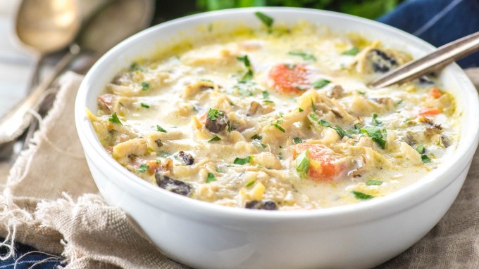 This easy Creamy Chicken & Wild Rice Soup can be made in the Instant Pot, crockpot or on the stovetop! It's the perfect Panera copycat recipe, and it's ready in under 30 minutes! Panera Copycat Chicken and Wild Rice Soup made in an Instant Pot