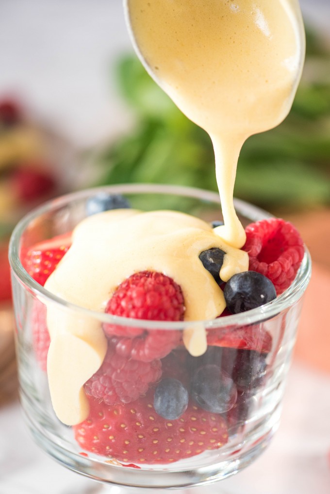 Zabaglione recipe with custard