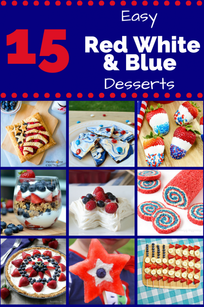 Whether you're looking for red, white and blue desserts for Memorial Day or 4th of July, these easy Red White and Blue Desserts are perfect for any patriotic holiday! With plenty of strawberry and blueberry food ideas, this list is sure to send your next summer picnic over the top! #redwhiteandbluedesserts #memorialdaydesserts #patrioticholidayfood #gogogogourmet via @gogogogourmet