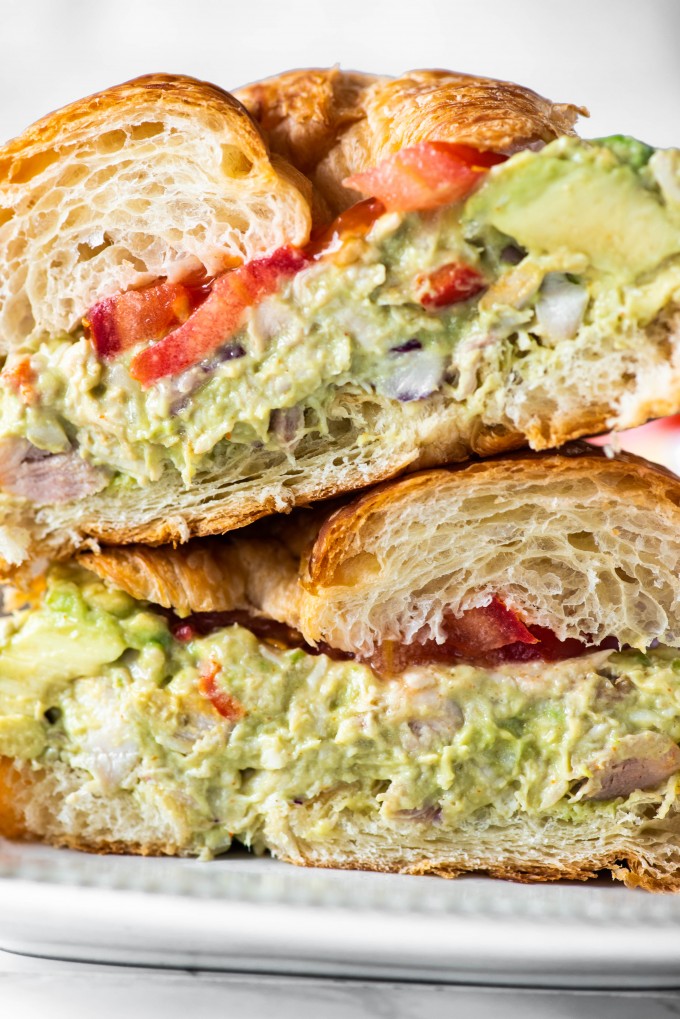 Avocado Chicken Salad on Croissant