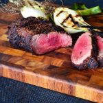 Grilled beef tenderloin on a cutting board