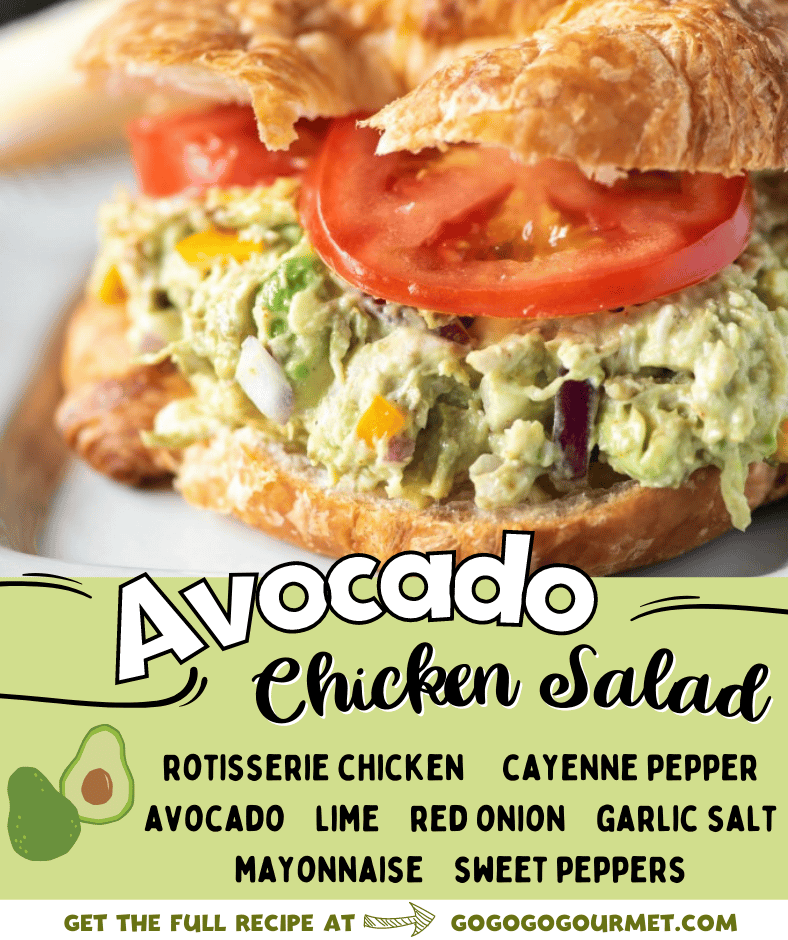 This easy, Healthy Avocado Chicken Salad recipe is the best! Rather than using no mayo, it uses avocado to replace half of it for an ultra creamy texture. You could even put it inside a lettuce wrap for a low carb option! #avocadochickensalad #healthychickensaladrecipes #healthyrecipes #gogogogourmet via @gogogogourmet