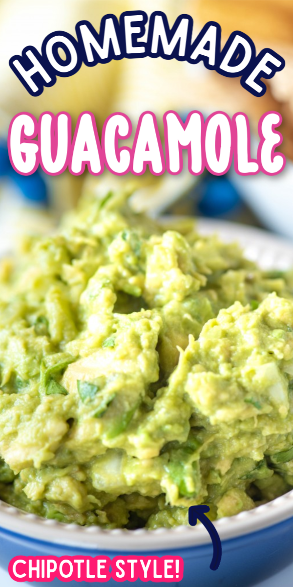 You are going to love how easy this Homemade Guacamole recipe is! Mexican style meals aren't complete without a bowl of chips and this dip. It's the perfect Chipotle copycat! #easyhomemadeguacamole #chipotleguacamole #authenticguacamole #gogogogourmet via @gogogogourmet