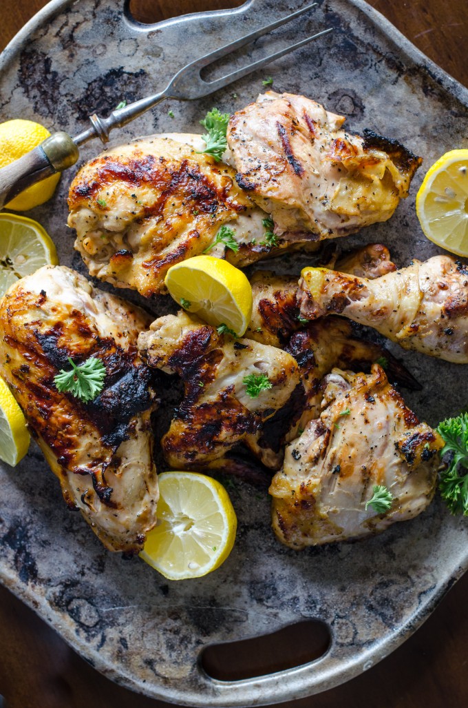 Lemon Pepper Chicken on a platter