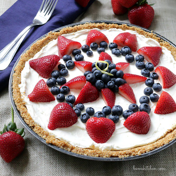 red white and blue desserts in a cheesecake pan