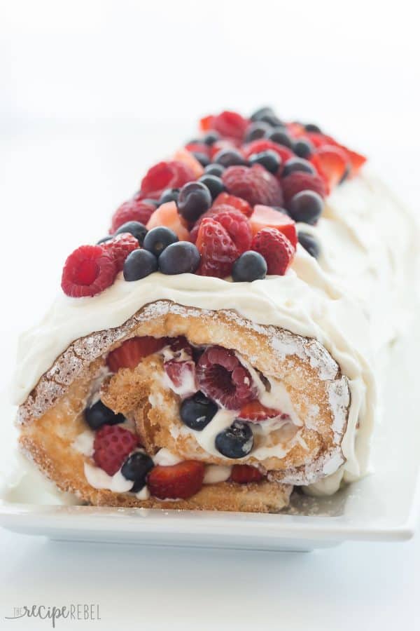 triple berry cake roll