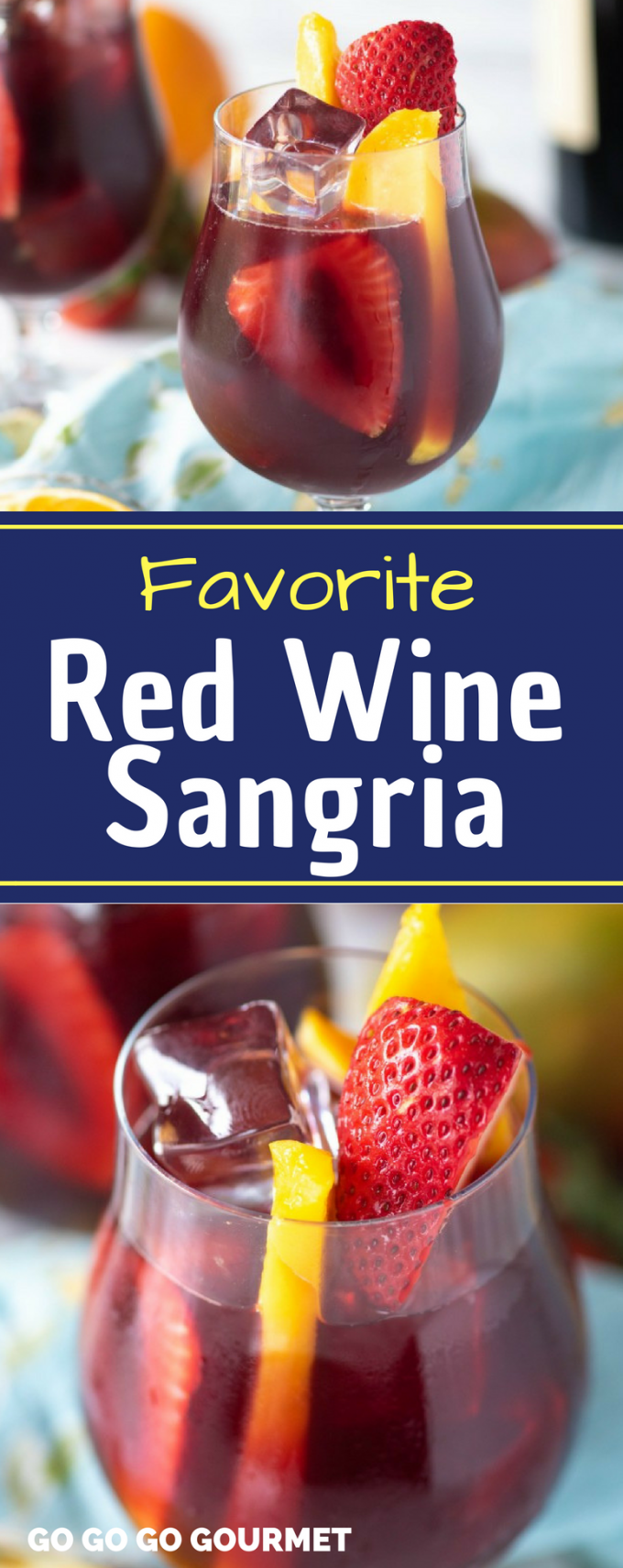 This easy Red Wine Sangria recipe is perfect for summer, fall or winter! Made traditionally with brandy, this is the perfect sweet cocktail to make for a crowd! #favoriteredwinesangria #redsangriarecipe #summercocktailrecipes #gogogogourmet via @gogogogourmet