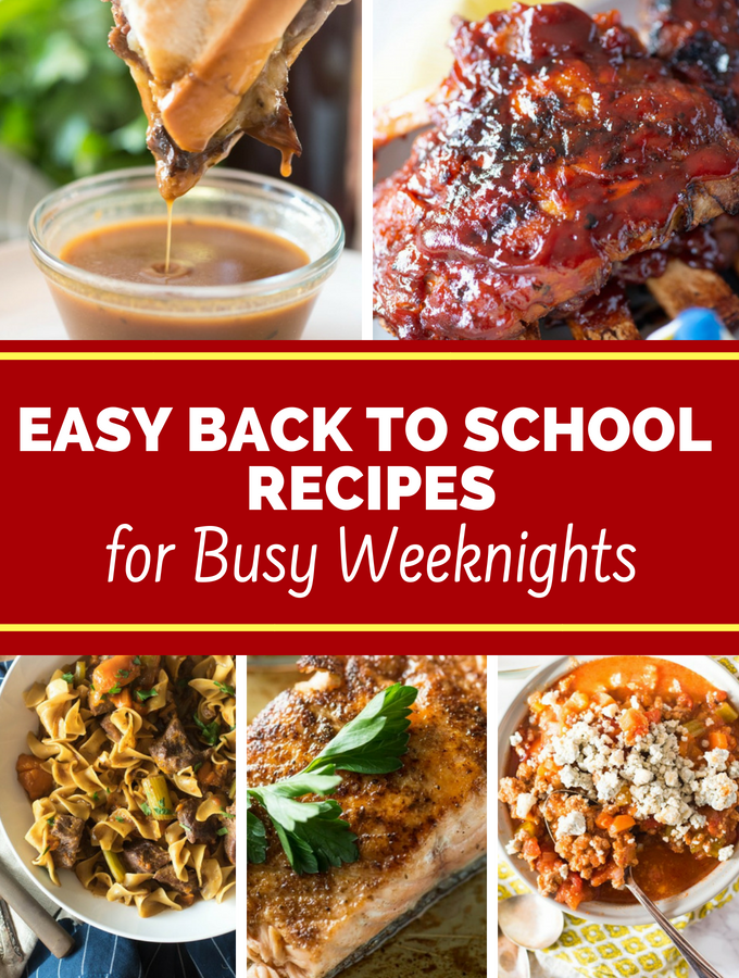 Back to school recipes collage