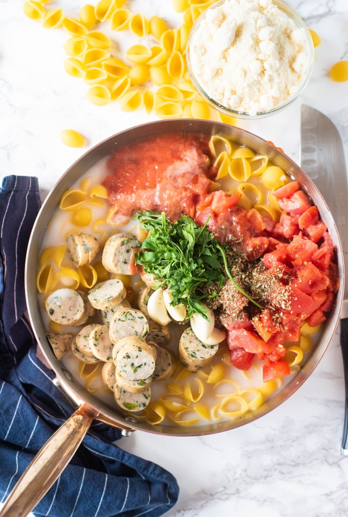 One-Pot Italian Shells and Cheese - The Defined Dish