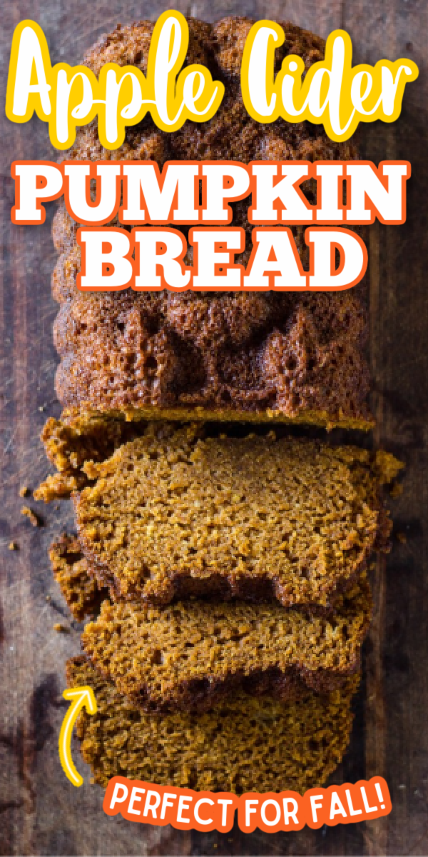 If you're looking for fall recipes and desserts, this is the one for you! This is the best Apple Cider Pumpkin Bread! Easy to make and super moist, this pumpkin bread is full of delicious fall flavors. #gogogogourmet #appleciderpumpkinbread #pumpkinrecipes #applerecipes via @gogogogourmet