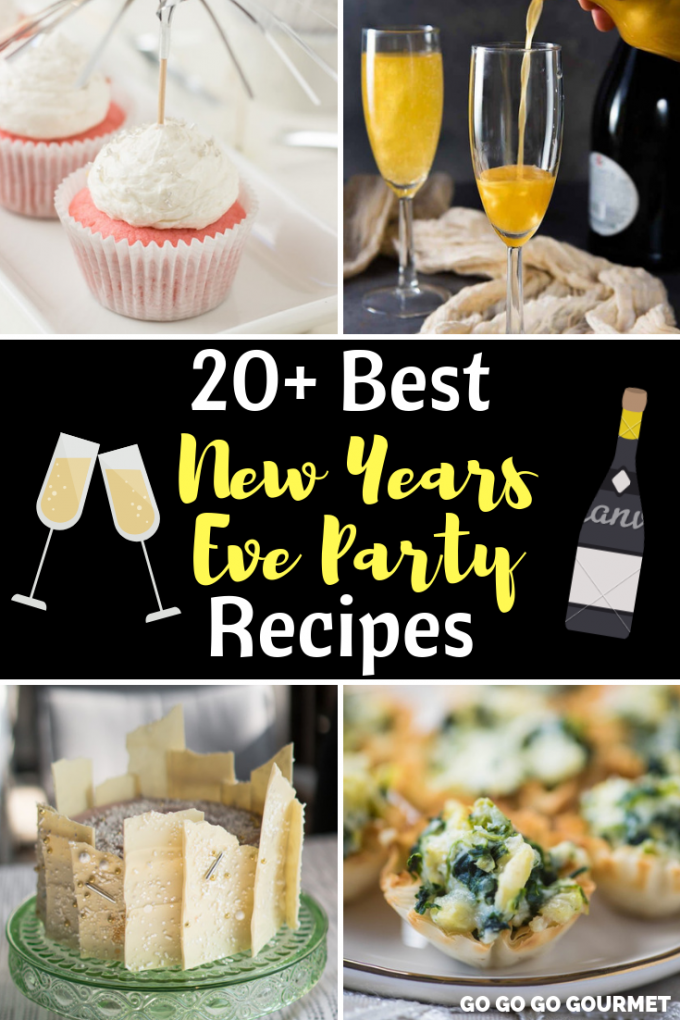 From appetizers and desserts to drinks and everything in between, these New Years Eve Party recipes are the best! These easy recipes are even fun for kids, too! These bite size New Years Eve dinner ideas are sure to make everyone happy! #gogogogourmet #newyearseveideas #newyearseverecipes #newyearseveparty via @gogogogourmet