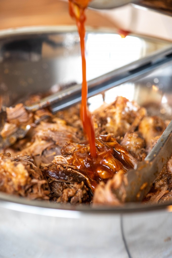 Instant Pot pulled pork with BBQ sauce