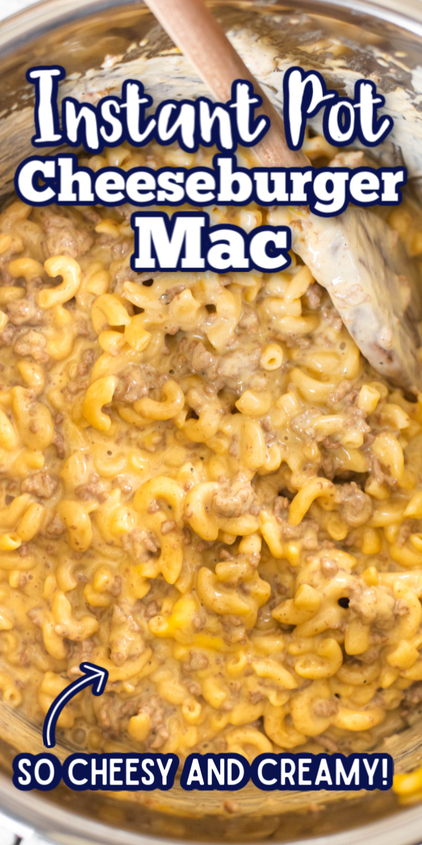 This easy Instant Pot Cheeseburger Mac and Cheese is a homemade version of your favorite boxed meal. Made with a mixture of Velveeta and cheddar cheese, this casserole is sure to become one of your family's new favorite dinners! #gogogogourmet #instantpotcheeseburgermac #cheeseburgermacandcheese #copycatrecipes #easydinnerrecipes #easyinstantpotrecipes via @gogogogourmet