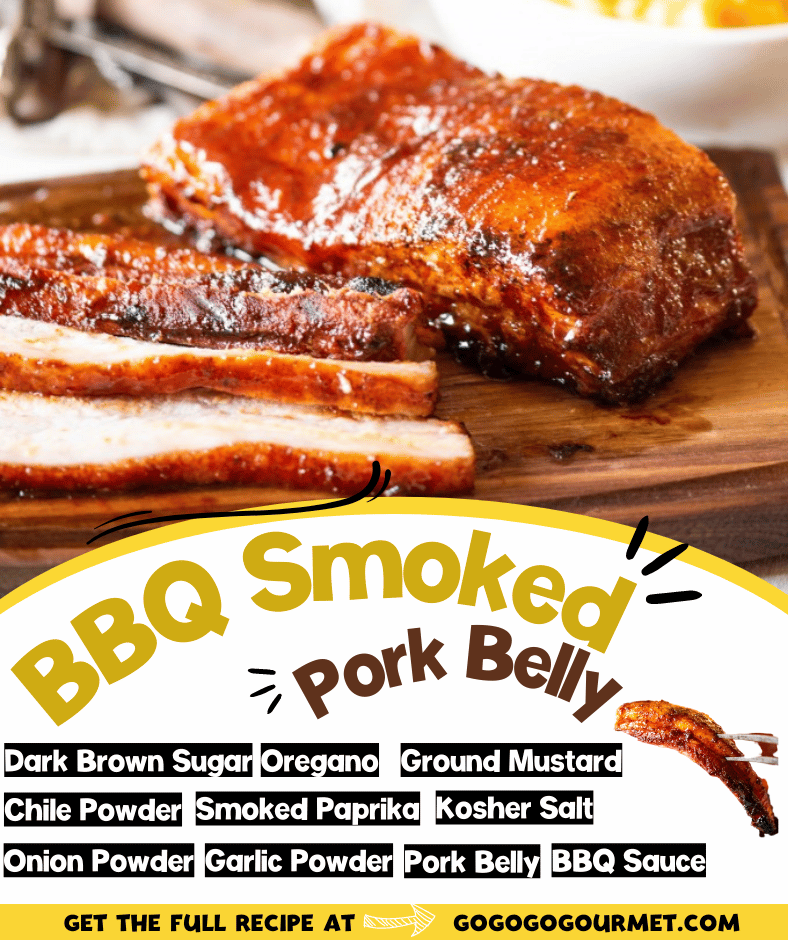 Using your Traeger smokers, this Smoked BBQ Pork Belly is the even better than burnt ends! You can cut it into slices or strips to put on tacos or even a sandwich! The options for meals are endless for one of the best pork recipes ever! #gogogogourmet #smokedbbqporkbelly #smokerrecipes #easybbqrecipes via @gogogogourmet