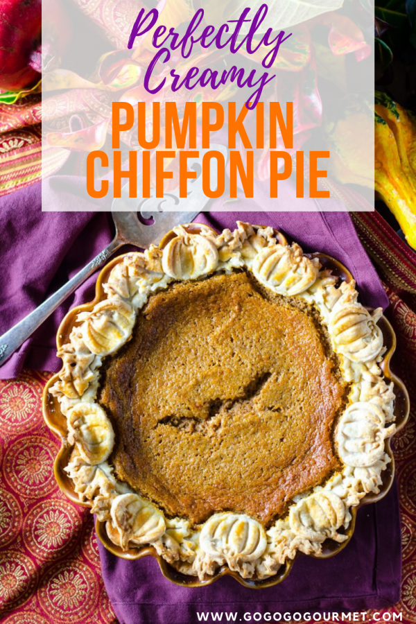 Pinterest image for pumpkin chiffon pie