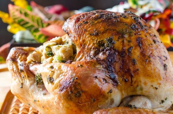 Overhead view of Herb Roasted Turkey