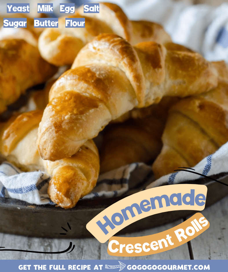 No need to use a bread machine to make this easy Homemade Crescent Rolls recipe! They are flaky and buttery, and promise to be the best bread recipe you've ever tried! It's super quick (besides the time chilling!) #gogogogourmet #homemadecrescentrolls #crescentrolls #homemadebread via @gogogogourmet