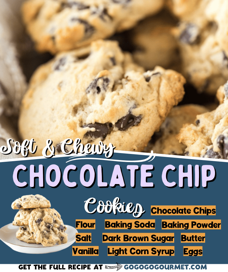 This easy, soft, chewy Chocolate Chip Cookie recipe is the best! Skip the Tollhouse and make these cookies from scratch! Homemade cookies are great for gifting for the holidays, or any occasion! #gogogogourmet #chocolatechipcookies #softcookies #chewycookies via @gogogogourmet