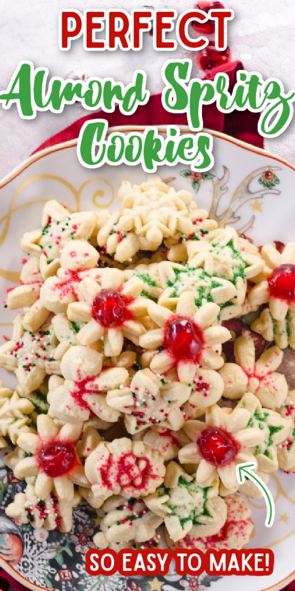 If you're looking for the best Christmas cookie recipes, this is the perfect Almond Spritz Cookies recipe! Ideal for the holidays with fun shapes, it will be one of your favorite desserts! With just a few simple ingredients like butter and eggs, you will enjoy baking these cute cookies. Move over Taste of Home, there's a new holiday cookie in town! #gogogogourmet #almondspritzcookies #christmascookierecipes #christmascookieideas via @gogogogourmet