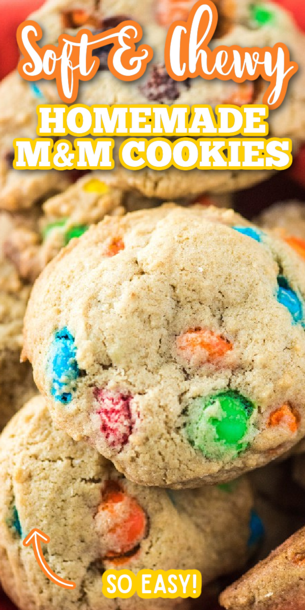 This is the best easy Soft and Chewy M&M Cookies recipe! It takes the classic chocolate chip cookie and adds your favorite chocolate candy morsels! They are melt-in-your-mouth delicious! #softandchewymandmcookies #softandchewycookies #easycookierecipes #gogogogourmet via @gogogogourmet