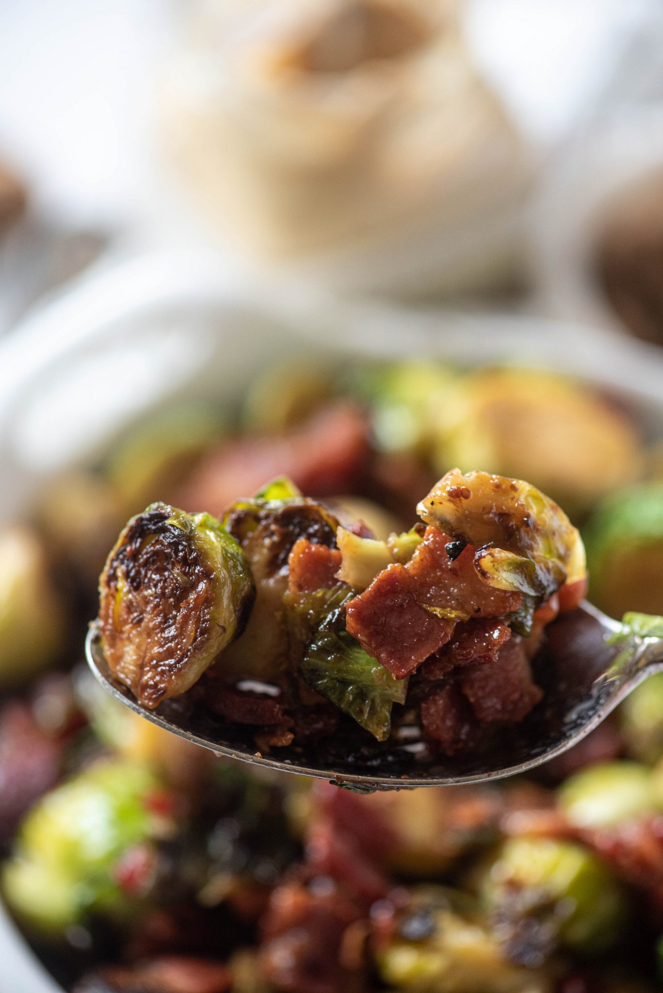 BEST Stovetop Brussels Sprouts with Bacon and Mustard Recipe!