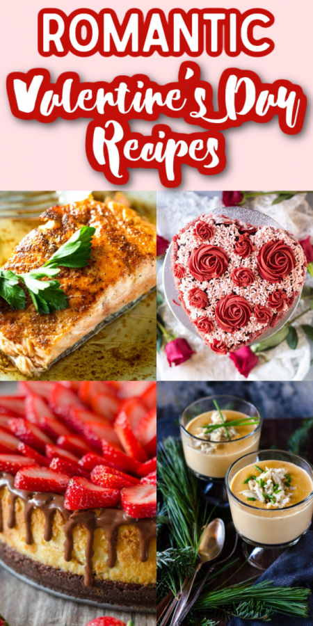collage of valentine's day recipes